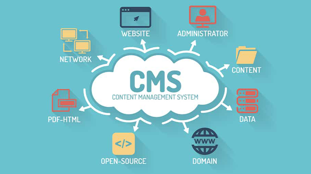 طرحی گرافیکی یک ابر و جزئیات CMS